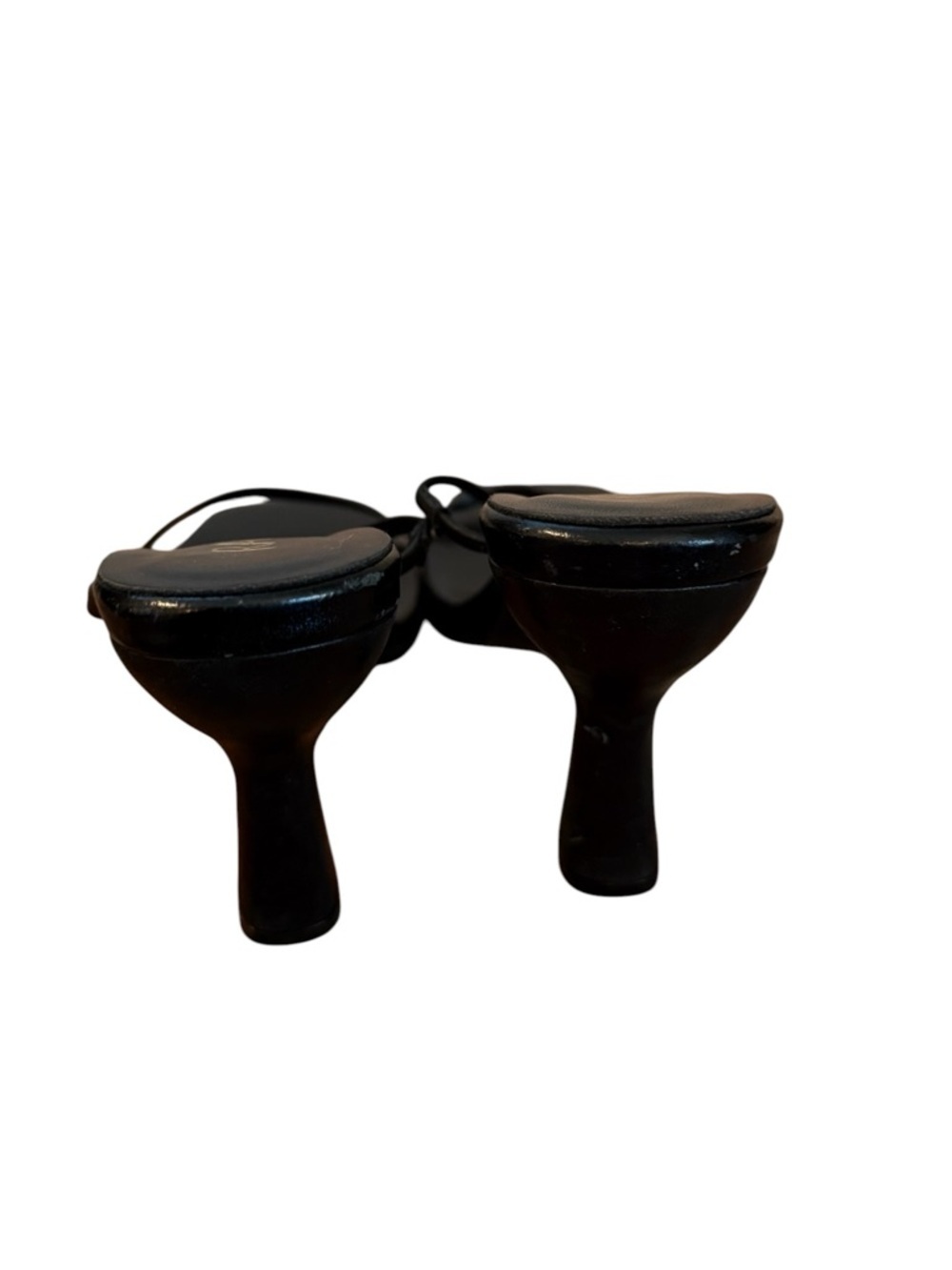 RAYE Rouge Leather Black Slip On Heeled Sandals - Picture 9 of 13